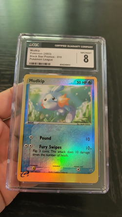 MUDKIP REV FOIL CGC NM 8 - 2003 Pokemon Black Star Promos - Pokemon League - 010 - Image 2