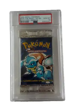 1999 Pokemon 1. Edition Pokemon Booster Pack Blastoise-PSA 10 (Heavy Pack) GER - Image 1