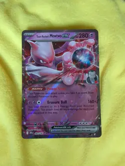 Pokemon TCG Destined Rivals Team Rocket's Mewtwo EX 081/182 - Image 1