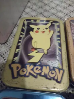 Pokemon Topps Series 1 and 2 TV Animation Edition lot of 8 Tins - Empty - Image 2