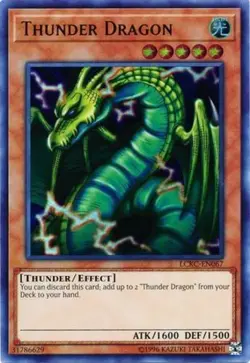 Yugioh! LP Thunder Dragon - LCKC-EN067 - Ultra Rare - Unlimited Edition Lightly - Image 1