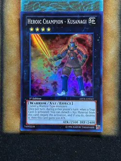 Yugioh Heroic Champion - Kusanagi ABYR-EN043 Super Rare 1st Ed NM - Image 1