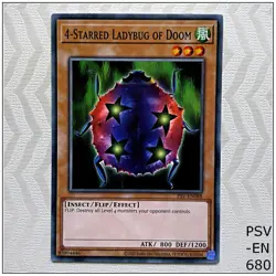 4-Starred Ladybug of Doom - PSV-EN088 - Common Unlimited Yugioh - Image 1