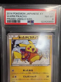 PSA 8 Pokemon Card 2014 Warm Pikachu Uniqlo Kids XY Promo 094/XY-P Japanese - Image 5