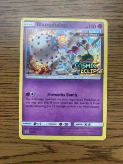 Blacephalon SM221 Holo Card Cosmic Eclipse Stamped Promo Mint/NM Condition 🍭🎊 - Image 1