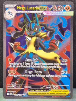 Mega Lucario Ex Ultra Rare 160/132 Mega Evolution Pokemon TCG Near Mint Card NM - Image 1