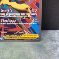Mega Lucario Ex Ultra Rare 160/132 Mega Evolution Pokemon TCG Near Mint Card NM - Image 5