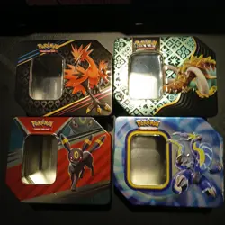 Pokemon Trading Card Game EMPTY Tins Lot Of 4 - Image 1