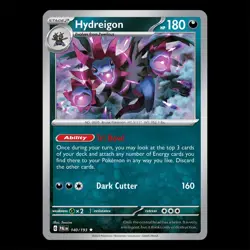 Hydreigon 140/193 Holo Rare - Paldea Evolved Pokemon Card - Image 1