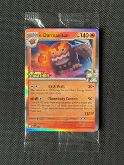 N's Darmanitan SVP 181 Prerelease STAFF Pokemon Card Sv: Promo SEALED *2 - Image 1