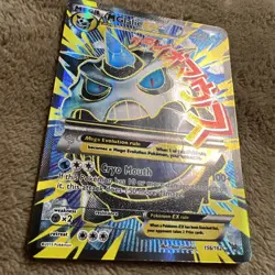 Mega M Glalie EX 156/162 Breakthrough Full Art Ultra Rare Holo Pokemon Card MP - Image 1