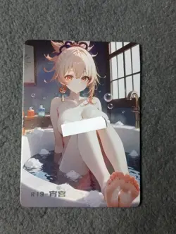 CCG Waifu Card Sexy Anime Girl YOIMIYA GENSHIN IMPACT R19 RELCTANT goddes story - Image 1