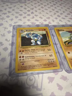 Pokemon Cards Machop And Machoke 52/102 And 34/102 2 Card Lot LP-NM - Image 5