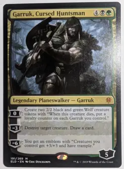 Garruk, Cursed Huntsman x1 Throne of Eldraine Magic the Gathering MTG LP/NM - Image 1