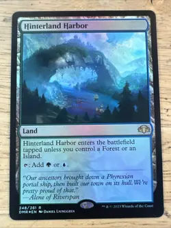 MTG Magic the Gathering Hinterland Harbor (248/520) Dominaria Remastered NM FOIL - Image 1