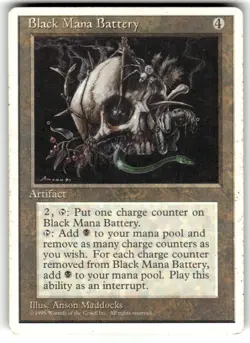 Black Mana Battery MTG Core Set 4th Edition Regular MTG - Image 1