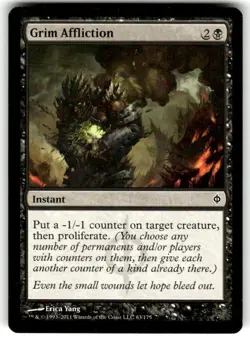 Grim Affliction New Phyrexia Regular MTG - Image 1