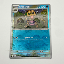 Krokorok Pokemon Scarlet Violet Black Bolt Poke Ball Pattern 058/086 - Image 1