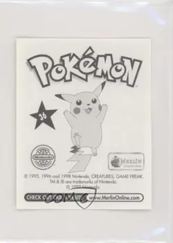 Clefable Merlin Pokemon Album Stickers #36 1999 - Image 2