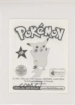 Lickitung Merlin Pokemon Album Stickers #108 1999 - Image 2