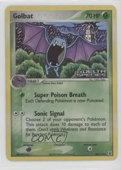 Golbat Reverse Foil Pokemon EX Delta Species #43 2005 - Image 1