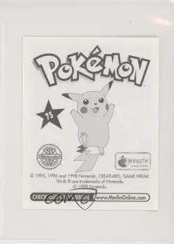 Graveler Merlin Pokemon Album Stickers #75 1999 - Image 2