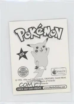 Exeggcutor Merlin Pokemon Album Stickers Silver Prism #S16 1999 - Image 2