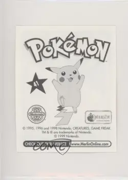 Zubat Merlin Pokemon Album Stickers #41 1999 - Image 2