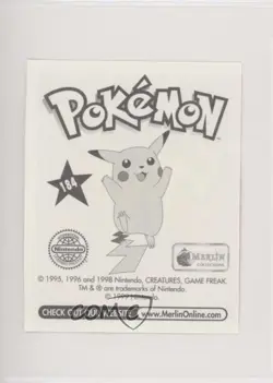 Rapidash Merlin Pokemon Album Stickers #184 1999 - Image 2