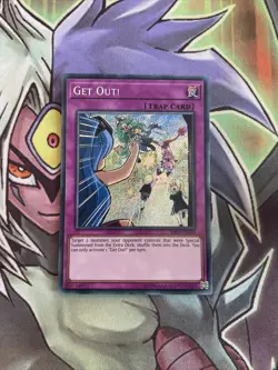 RIRA-EN076 Get Out! Secret Rare UNL Edition NM Yugioh Card - Image 1