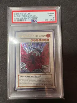 PSA 9 2008 Black Rose Dragon CSOC-EN039 Ultimate Rare YuGiOh Card English - Image 1