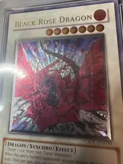PSA 9 2008 Black Rose Dragon CSOC-EN039 Ultimate Rare YuGiOh Card English - Image 3