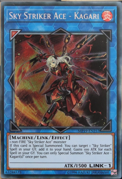 Sky Striker Ace - Kagari Prismatic Secret Rare Unlimited MP19-EN257 YuGiOh Card - Image 1