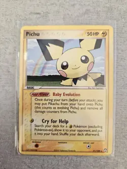 Pokemon Pichu Card 21/108 EX Power Keepers - Image 1