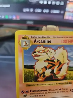 Pokemon TCG Arcanine Card 23/102 Uncommon Shadowless Lightly Played Base Set - Image 2