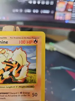 Pokemon TCG Arcanine Card 23/102 Uncommon Shadowless Lightly Played Base Set - Image 3