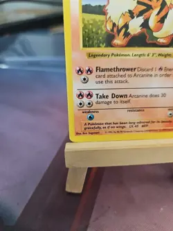 Pokemon TCG Arcanine Card 23/102 Uncommon Shadowless Lightly Played Base Set - Image 5