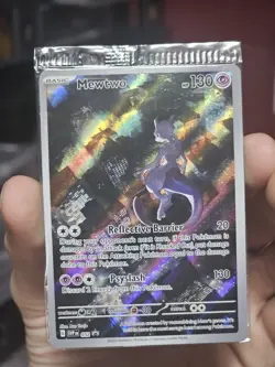 💥 Pokemon 151 Mewtwo 052 Scarlet & Violet UPC Black Star Promo Card Holo Sealed - Image 1