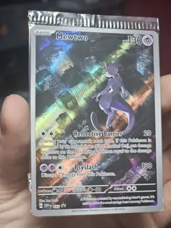 💥 Pokemon 151 Mewtwo 052 Scarlet & Violet UPC Black Star Promo Card Holo Sealed - Image 2