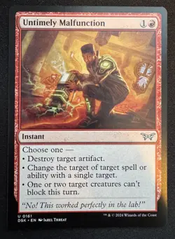 Magic MTG Untimely Malfunction DSK 0161 Regular Uncommon - NM condition - Image 1