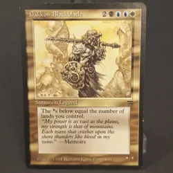 MTG Legends "Dakkon Blackblade" Magic The Gathering LP Several Edge Marks - Image 1