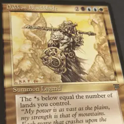 MTG Legends "Dakkon Blackblade" Magic The Gathering LP Several Edge Marks - Image 4