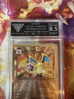 2021 Pokemon Celebrations Charizard Ultra Premium Collection Metal 4/102 - Image 2