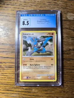 CGC 8.5 Lucario 2/17 POP Series 6 Non Holo Rare Unlimited Pokemon Card TCG - Image 1
