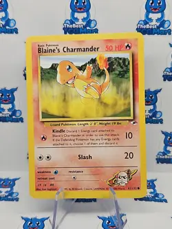Blaine's Charmander 61/132 - Gym Heroes Pokemon MP - Image 1