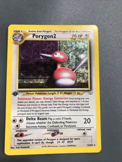 Porygon2 12/64 1st Edition- Holo Rare Neo Revelation Pokemon TCG Vintage - Image 1