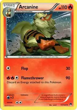 x4 Arcanine - 11/122 - Uncommon Pokemon XY Breakpoint M/NM English - Image 1