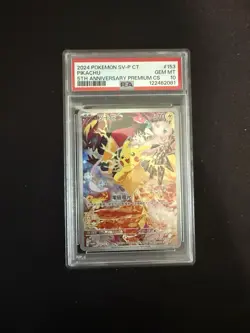 2024 Pokemon SV-P Pikachu 5th Anniversary Premium CS #153 PSA 10 GEM MINT - Image 1