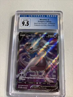 MEWTWO V Black Star Promo #SWSH229 Pokemon GO 2022 ETB CGC 9.5 GEM MINT - Image 2