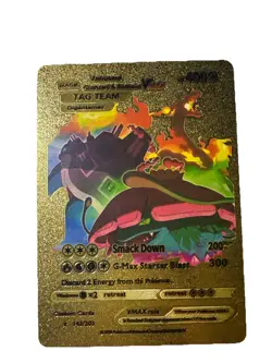 2020 Pokemon Charizard & Blastoise Venusaur VMax Tag Team Gold Foil 143/203 - Image 1